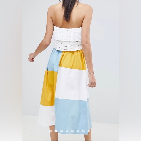 ASOS Color block midi skirt NWT - Picture 3 of 12